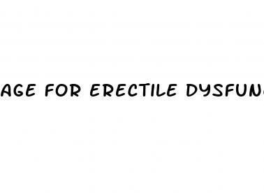 age for erectile dysfunction