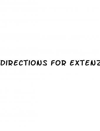 directions for extenze male enhancement