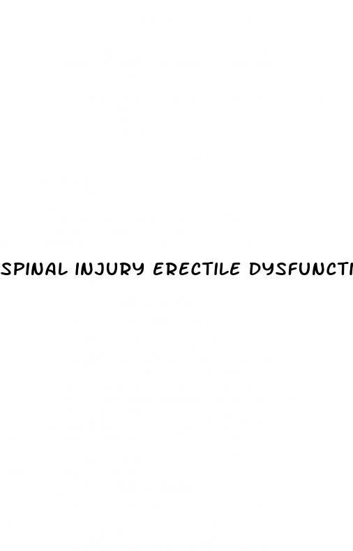 spinal injury erectile dysfunction