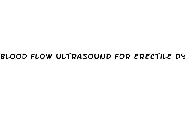 blood flow ultrasound for erectile dysfunction