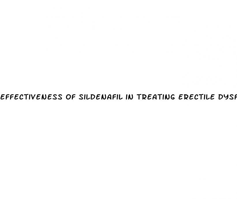 effectiveness of sildenafil in treating erectile dysfunction in ptsd patients