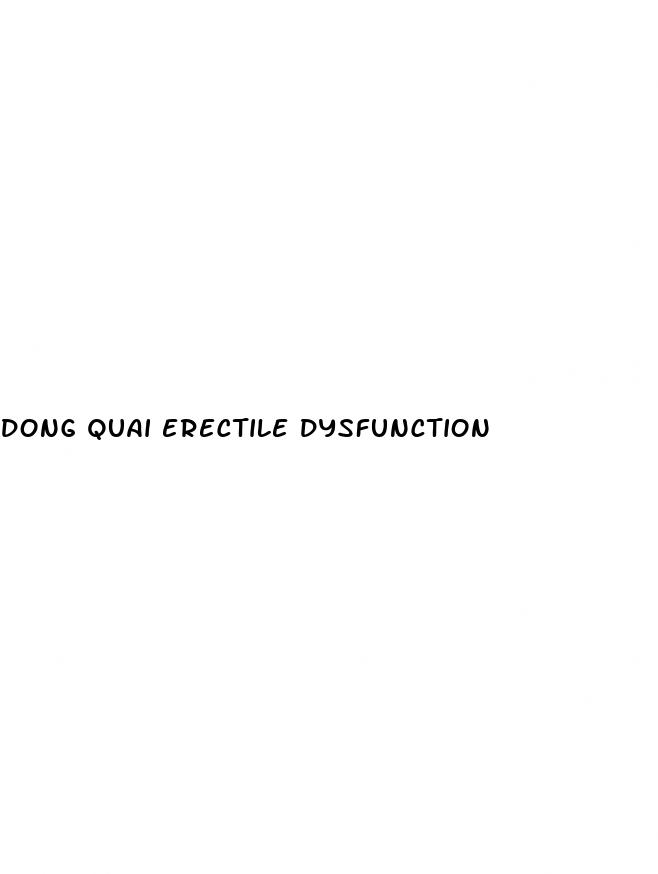 dong quai erectile dysfunction