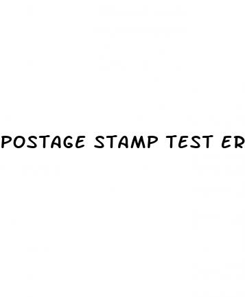 postage stamp test erectile dysfunction