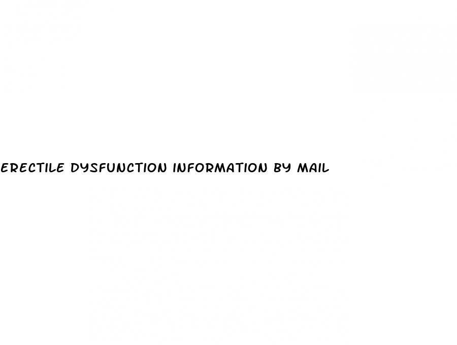 erectile dysfunction information by mail