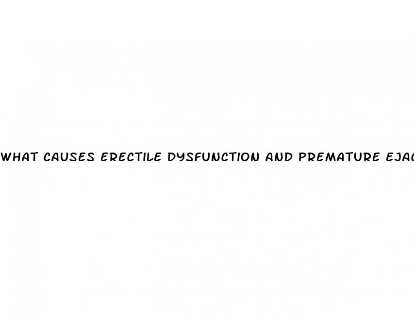 what causes erectile dysfunction and premature ejaculation