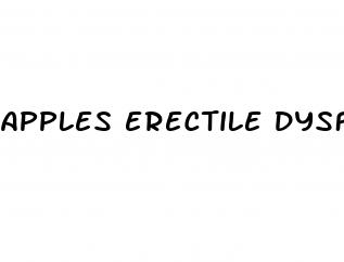 apples erectile dysfunction