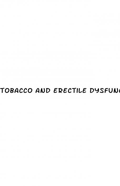 tobacco and erectile dysfunction