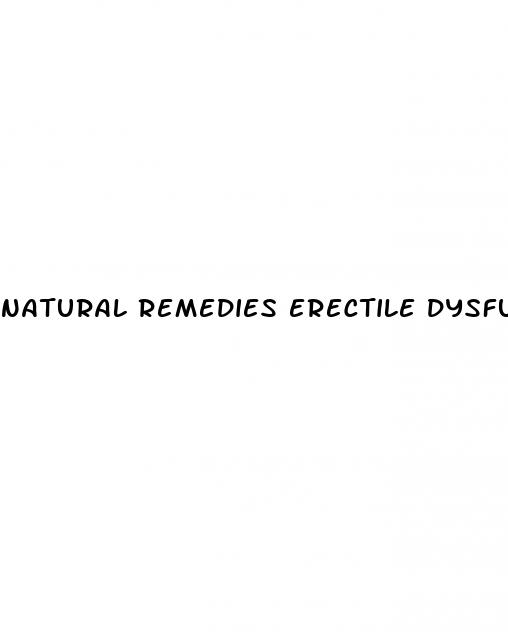 natural remedies erectile dysfunction