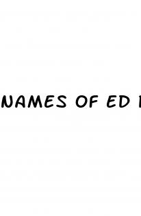 names of ed pills