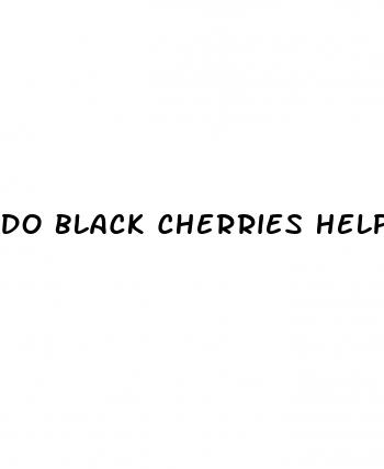 do black cherries help erectile dysfunction