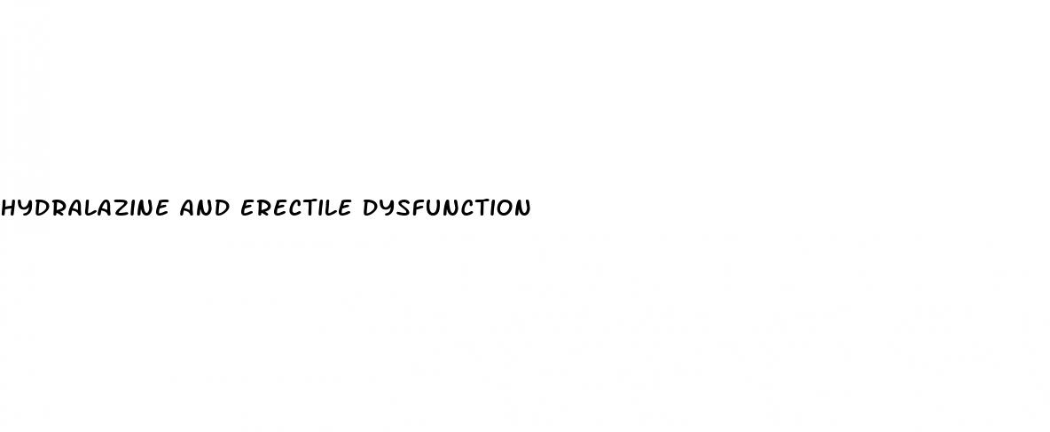 hydralazine and erectile dysfunction