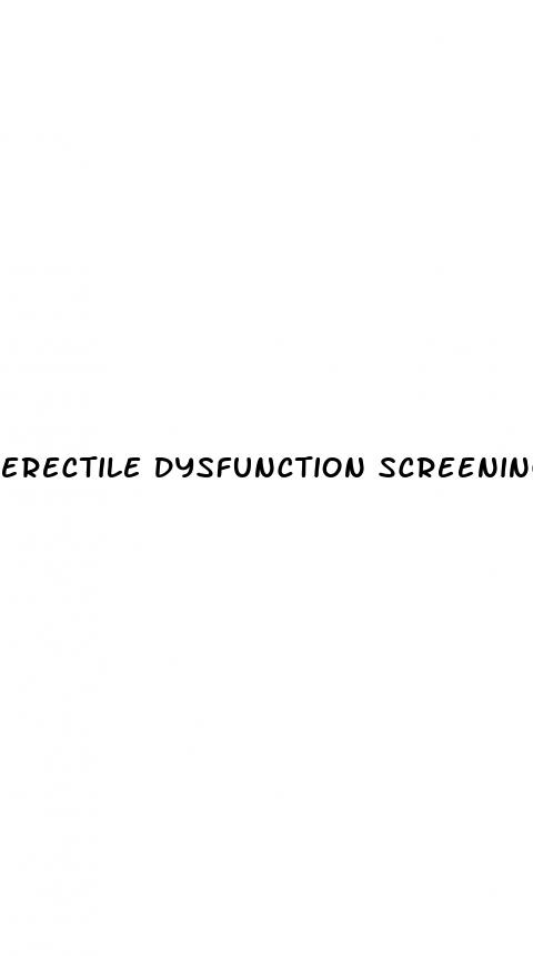 erectile dysfunction screening tool