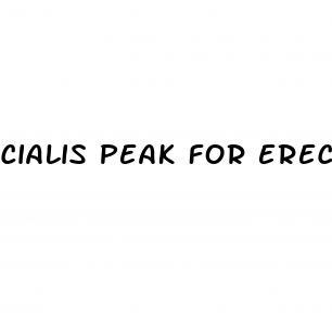 cialis peak for erectile dysfunction