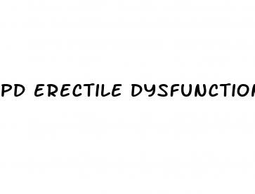 pd erectile dysfunction