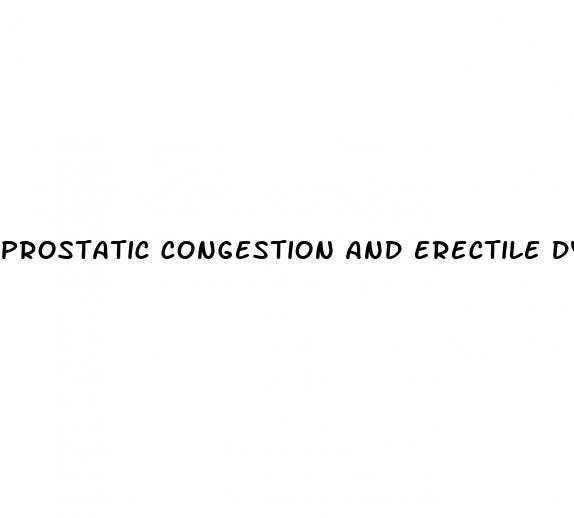 prostatic congestion and erectile dysfunction