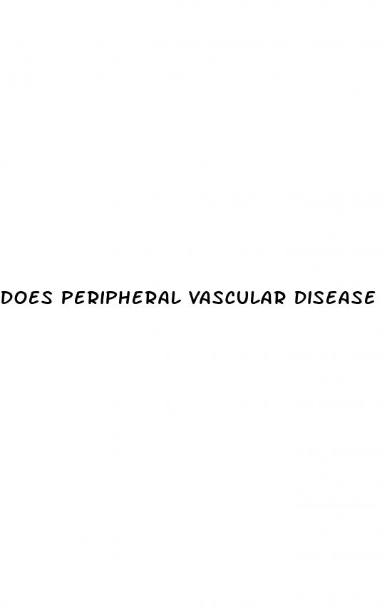 does peripheral vascular disease cause erectile dysfunction