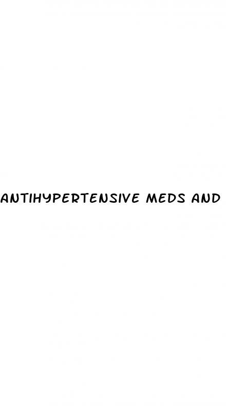 antihypertensive meds and erectile dysfunction