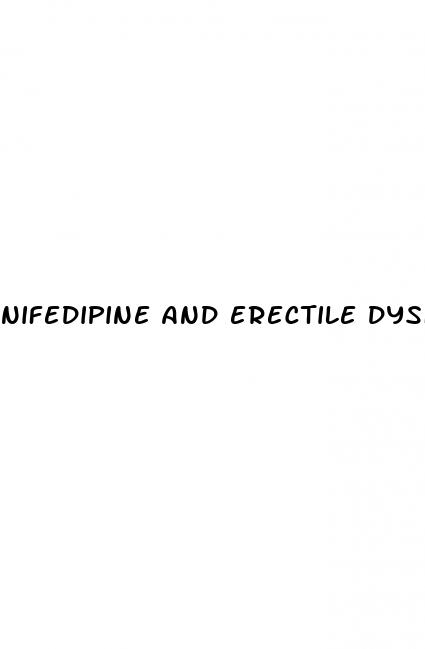 nifedipine and erectile dysfunction