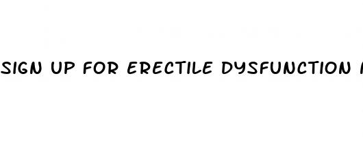 sign up for erectile dysfunction newsletter