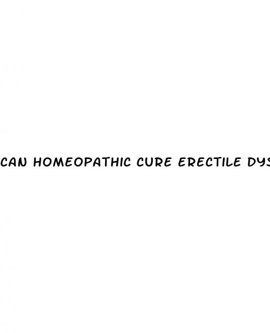 can homeopathic cure erectile dysfunction