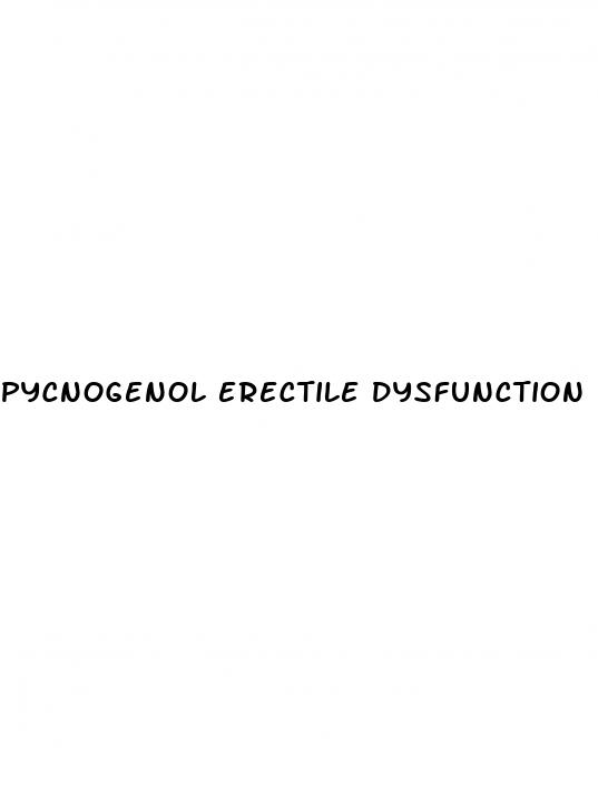 pycnogenol erectile dysfunction 2024