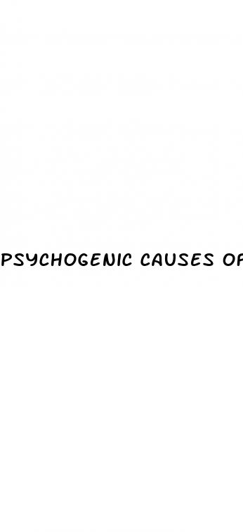 psychogenic causes of erectile dysfunction