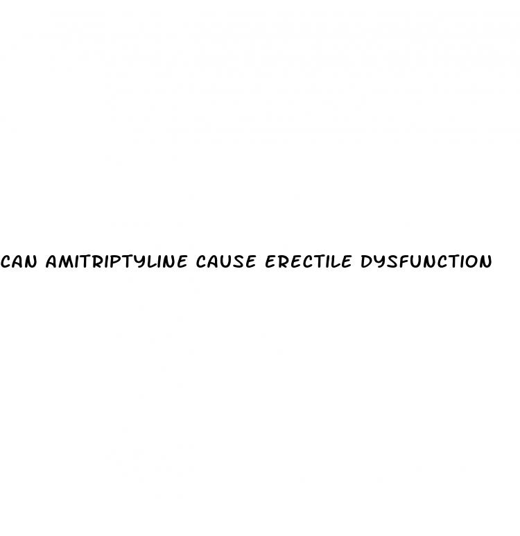 can amitriptyline cause erectile dysfunction