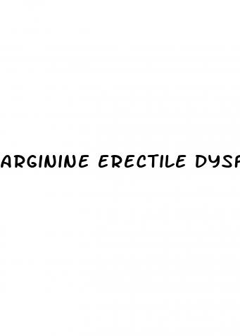 arginine erectile dysfunction pubmed