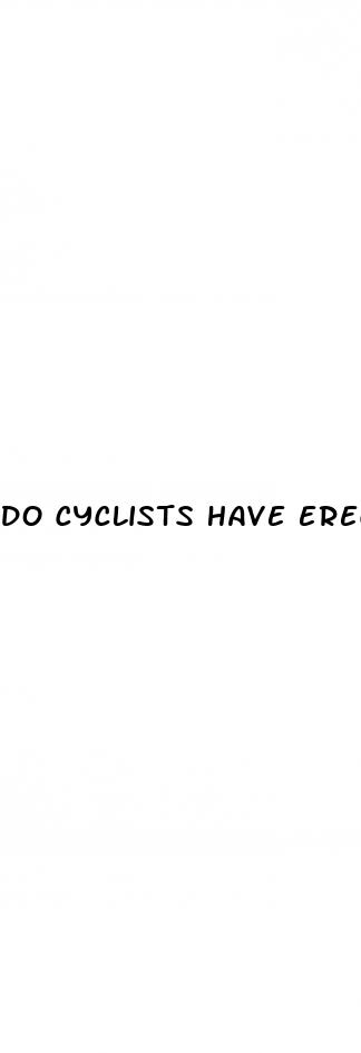 do cyclists have erectile dysfunction