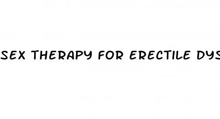 sex therapy for erectile dysfunction