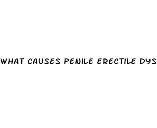 what causes penile erectile dysfunction