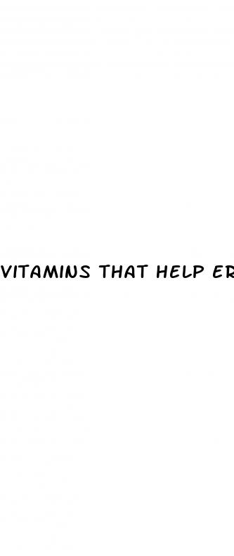 vitamins that help erectile dysfunction