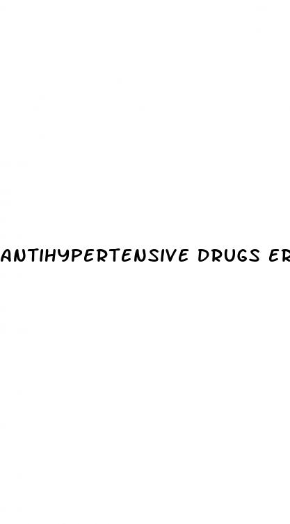 antihypertensive drugs erectile dysfunction