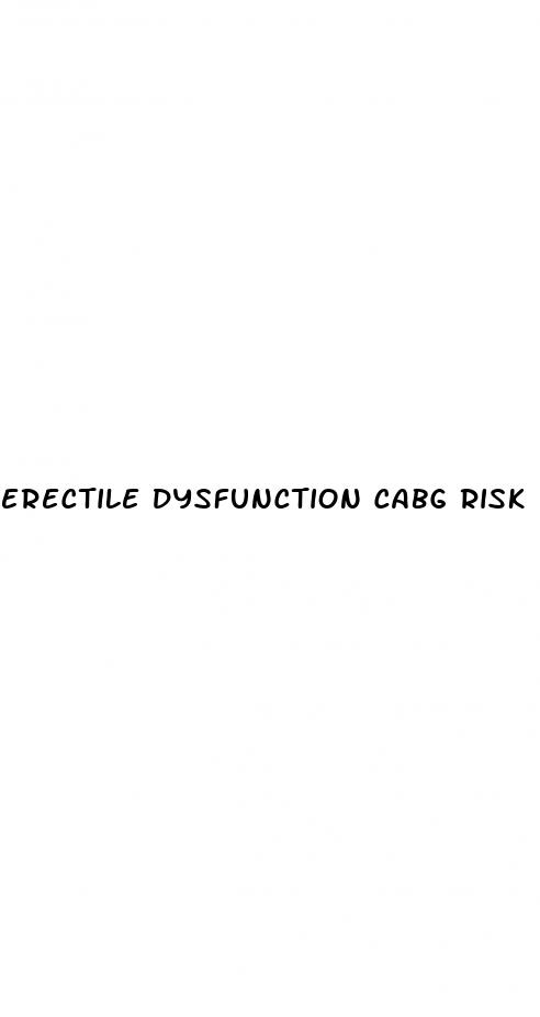 erectile dysfunction cabg risk