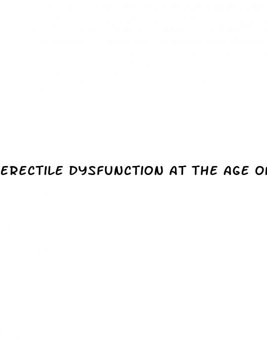 erectile dysfunction at the age of 30