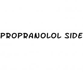 propranolol side effects erectile dysfunction