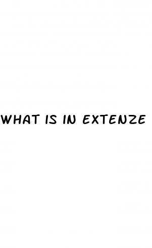 what is in extenze male enhancement