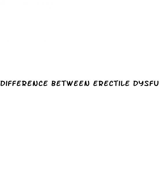 difference between erectile dysfunction and premature ejaculation