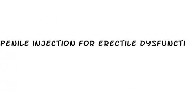 penile injection for erectile dysfunction