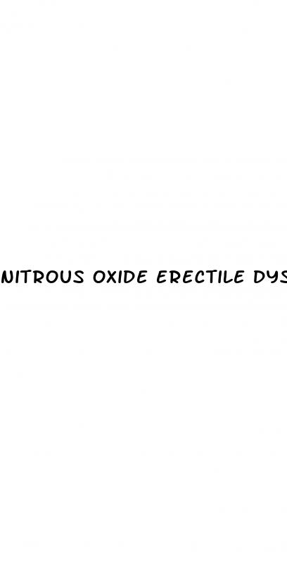 nitrous oxide erectile dysfunction