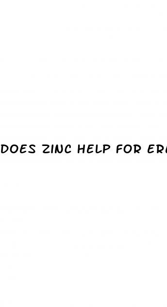 does zinc help for erectile dysfunction