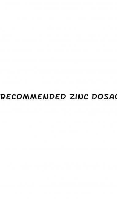 recommended zinc dosage for erectile dysfunction