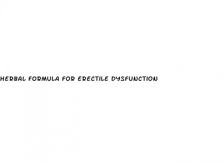 herbal formula for erectile dysfunction