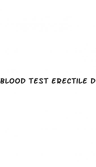 blood test erectile dysfunction