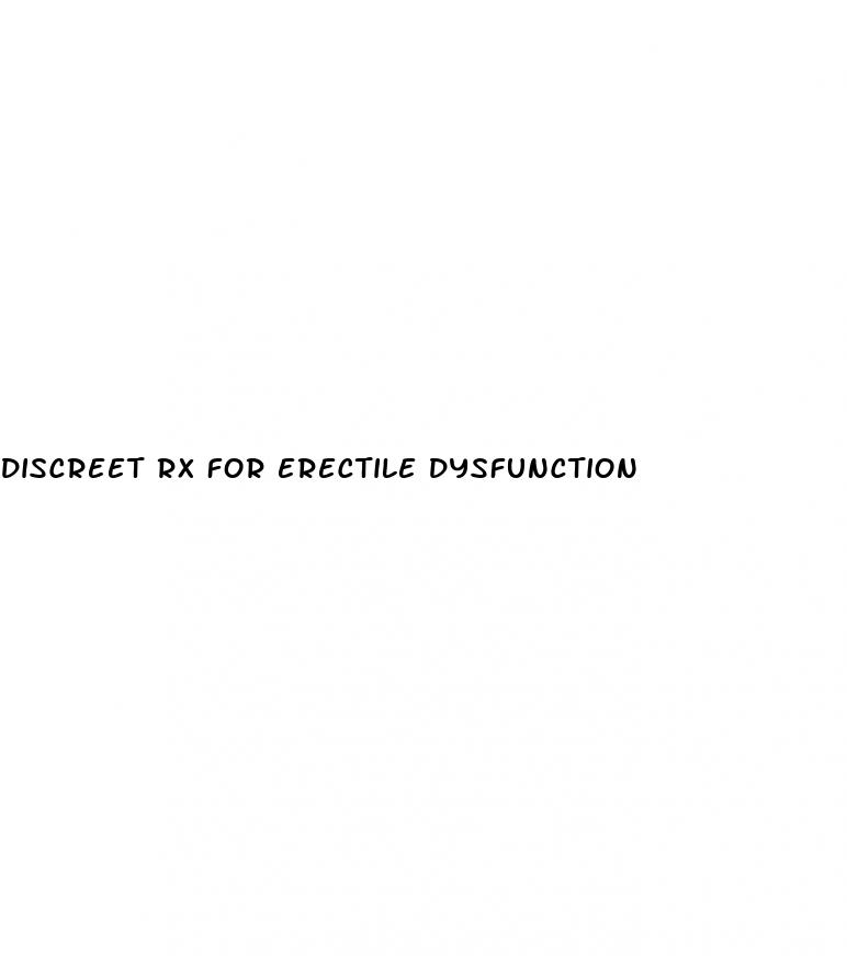 discreet rx for erectile dysfunction