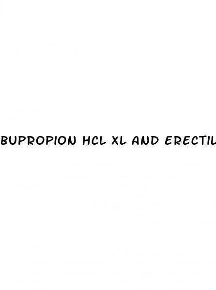 bupropion hcl xl and erectile dysfunction