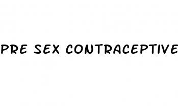 pre sex contraceptive pills