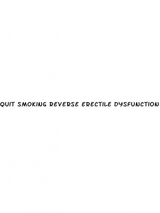 quit smoking reverse erectile dysfunction