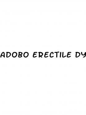 adobo erectile dysfunction