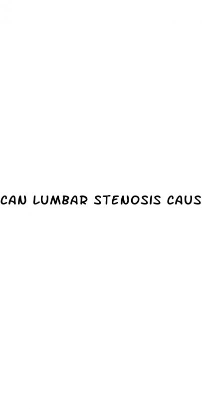 can lumbar stenosis cause erectile dysfunction